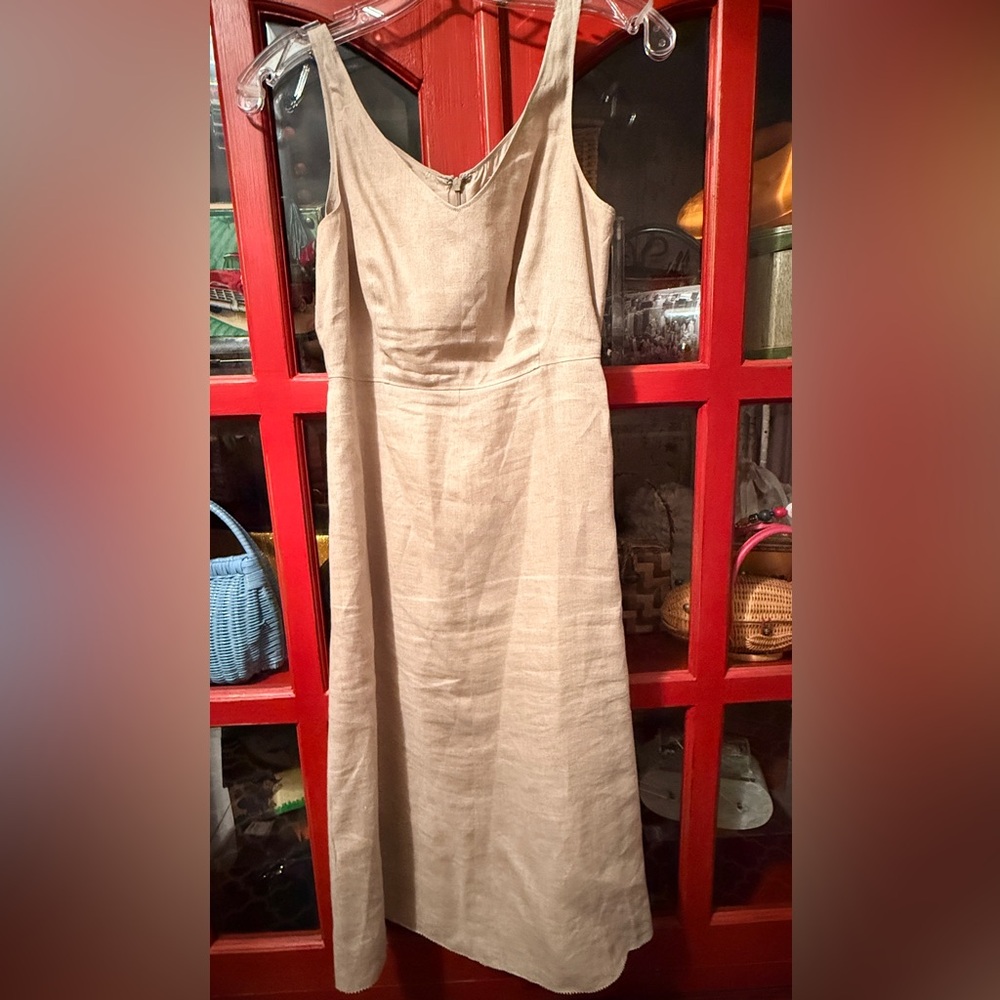 J. Crew Cream Sleeveless Maxi Dress